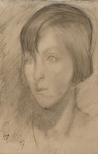Load image into Gallery viewer, Eugène Bloch Pencil Drawing "Ritratto Di Ragazza" 1927