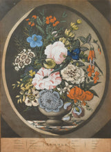 Load image into Gallery viewer, The Four Seasons Depicted In Flowers Hand Coloured Mezzotint Engravings In Their Original Frames 1798