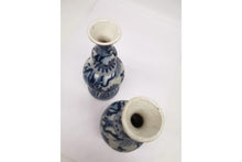 Load image into Gallery viewer, Pair Of Early 18th.Century Dutch Delftware Double Gourd Vases