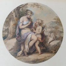 Load image into Gallery viewer, Richard Cosway R.A. Watercolour Drawing Venus Chiding Cupid Circa.1790