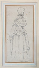 Load image into Gallery viewer, Gabriel De Saint-Aubin Pen And Ink Study Of A Woman Seen From Behind Circa.1770