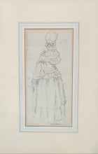 Load image into Gallery viewer, Gabriel De Saint-Aubin Pen And Ink Study Of A Woman Seen From Behind Circa.1770