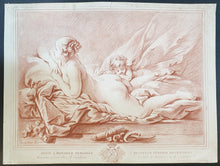 Load image into Gallery viewer, Marie-Louise O'Murphy Crayon Manner Engraving After François Boucher Circa.1788