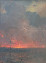 Load image into Gallery viewer, Edward Frederick Brewtnall R.W.S. Landscape Oil Painting Winter Sunset Circa.1880