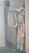 Load image into Gallery viewer, Attr. M Egerton Early 19th.Century Caricature Watercolour Drawing Fear Caused By A Clock In Disguise Circa.1820