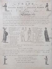 Load image into Gallery viewer, Georgian Trade Card Crane Taylor Habit & Pelisse Maker London Circa.1800