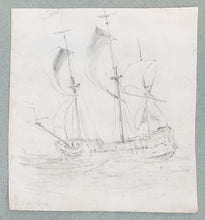 Load image into Gallery viewer, Willem Van Der Velde II 17th.Century Dutch School Study Of A Warship 1690