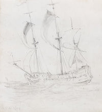 Load image into Gallery viewer, Willem Van Der Velde II 17th.Century Dutch School Study Of A Warship 1690