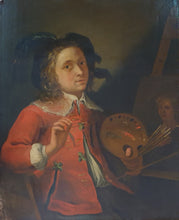 Load image into Gallery viewer, Dutch School 17th.Century Oil On Panel Circle Of Arnold Boonen Artists Self Portrait