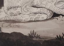 Load image into Gallery viewer, Conrad Martin Metz 18th.Century Wash Drawing The Penitent Magdalene 1786