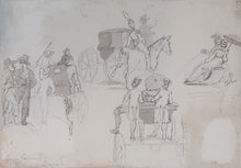 Load image into Gallery viewer, John Nixon Grey Wash Watercolour Brighton Races Circa.1800