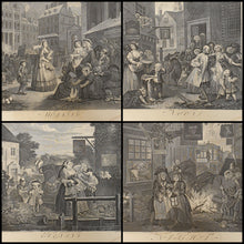 Load image into Gallery viewer, William Hogarth Set Of Copper Engravings The Four Times Of Day
