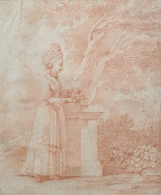Load image into Gallery viewer, Louis Carrogis Carmontelle 18th.Century French School Red Chalk Drawing Circa.1770