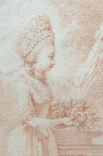 Load image into Gallery viewer, Louis Carrogis Carmontelle 18th.Century French School Red Chalk Drawing Circa.1770