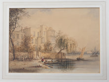 Load image into Gallery viewer, Attr. John Varley O.W.S Topographical Watercolour Drawing Chelsea Reach London Circa.1820