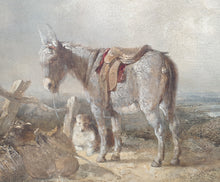 Load image into Gallery viewer, James Ward R.A Landscape With Saddled Donkey And Resting Dog
