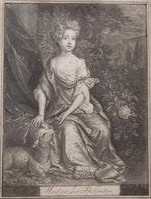 Load image into Gallery viewer, JI Smith Mezzotint Engraving After W Wissing Madam Jane Skeffington Circa.1690.