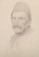 Load image into Gallery viewer, James Kerr-Lawson Pencil Study For The Portrait Of Abdulla Circa.1900