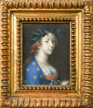 Load image into Gallery viewer, Italian School Miniature Painting La Poesia Sappho After Carlo Dolci Circa.1800.
