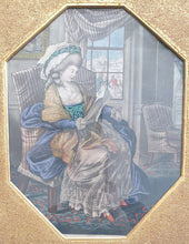 Load image into Gallery viewer, Robert Dighton Hand Coloured Mezzotint Engraving January Published By Carington Bowles Circa.1781.