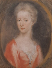 Load image into Gallery viewer, Henrietta Johnston Early 18th.Century American Colonial Pastel Portrait Of A Young Woman Circa.1720