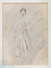 Load image into Gallery viewer, Cecil Beaton Watercolour Costume Design Circa. 1950