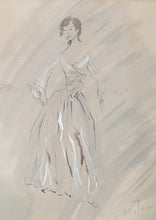 Load image into Gallery viewer, Cecil Beaton Watercolour Costume Design Circa. 1950