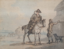 Load image into Gallery viewer, Thomas Rowlandson Watercolour Drawing Squire And Tenant Farmer Circa. 1790