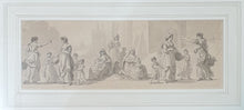 Load image into Gallery viewer, Paul Sandby R.A. Grey Wash Drawing A Group Of Figures Symmetrically Arranged Circa.1770