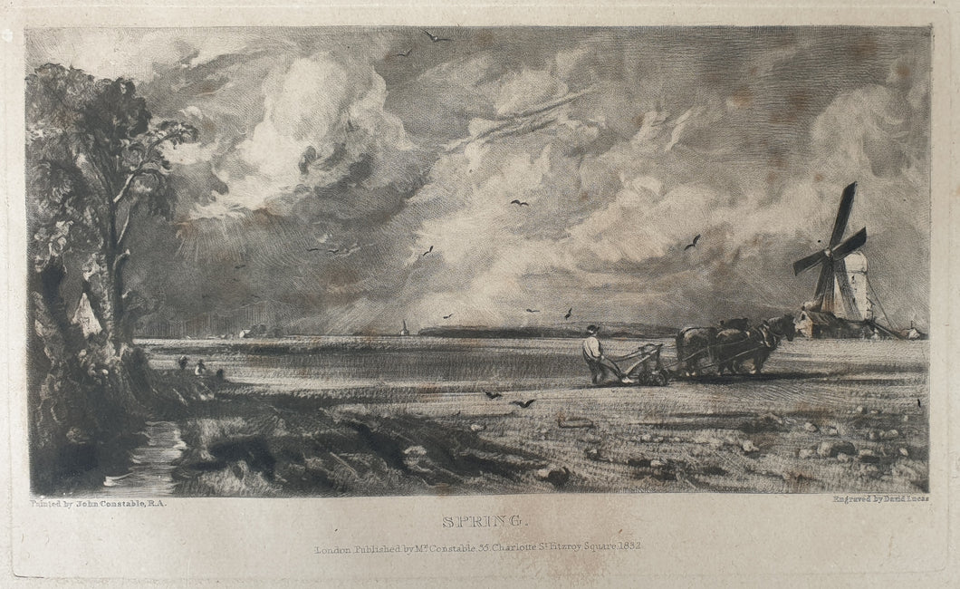 David Lucas After John Constable R.A Mezzotint Engraving Spring 1832