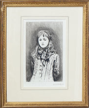 Load image into Gallery viewer, Sir Hubert Von Herkomer R.A Portrait De Fillette Proof Etching Circa.1890
