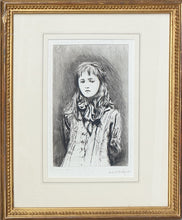 Load image into Gallery viewer, Sir Hubert Von Herkomer R.A Portrait De Fillette Proof Etching Circa.1890