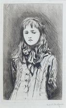 Load image into Gallery viewer, Sir Hubert Von Herkomer R.A Portrait De Fillette Proof Etching Circa.1890