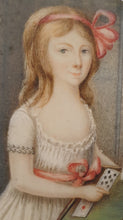 Load image into Gallery viewer, Tinot French School Late 18th.Century Portrait Miniature Félicité De Chasteigner Du Bergeriou As A Child Circa.1798