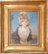 Load image into Gallery viewer, John Raphael Smith R.A Pastel Portrait Of A Lady Wearing A Ribboned Hat Circa.1790