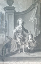 Load image into Gallery viewer, JI Smith Mezzotint Engraving After Sir Godfrey Kneller Richard Lord Clifford & Lady Jane His Sister 1701