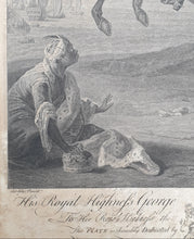 Load image into Gallery viewer, His Royal Highness George Prince Of Wales Large Equestrian Portrait Copper Engraving 1755