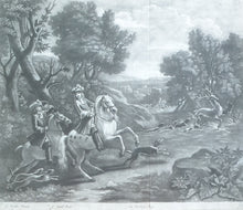 Load image into Gallery viewer, JI Smith Mezzotint Engraving After Jan Wycke The Deer Hunt 1687
