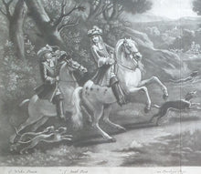 Load image into Gallery viewer, JI Smith Mezzotint Engraving After Jan Wycke The Deer Hunt 1687