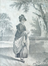 Load image into Gallery viewer, John Collet 18th.Century British School Watercolour Drawing Study Of A Fashionable Young Woman Circa. 1770