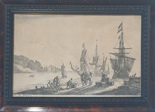 Load image into Gallery viewer, Reinier Nooms (Called Zeeman) 17th.Century Dutch School Maritime Etching Circa.1650