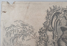 Load image into Gallery viewer, 18th.Century Rococo Trade Card John Smith Map And Printseller At Hogarth's Head Cheapside London Circa.1760