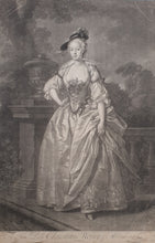 Load image into Gallery viewer, The Honourable Lady Christian Moray Of Abercairny 18th.Century Mezzotint Engraving By J Faber After Jeremiah Davison Circa.1745