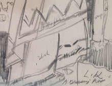 Load image into Gallery viewer, Dame Laura Knight R.A. R.W.S. Charcoal Study Of A Theatre Dressing Room Circa.1920