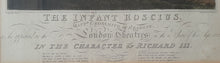 Load image into Gallery viewer, The Infant Roscius Master Grossmith As He Appeared At The London Theatres In The 6th. Year Of His Age In The Character Of Richard III Aquatint Engraving Circa.1824