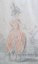 Load image into Gallery viewer, Sigmund Freudenberger 18th.Century Swiss School Chalk Drawing Study Of A Young Woman Wearing A Robe A La Polonaise Circa.1770