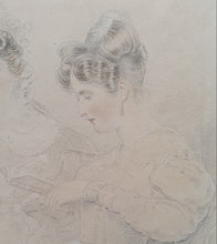 Load image into Gallery viewer, Josiah Slater Early 19th.Century Group Portrait Drawing The Lancaster Family Circa.1830