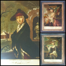 Load image into Gallery viewer, The Seasons After Robert Pyle A Group Of 18th.Century Reverse Printed Mezzotints On Glass Circa. 1760
