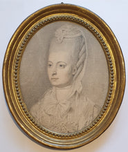 Load image into Gallery viewer, Circle of Hugh Douglas Hamilton Watercolour Portrait Of Frances Plumbe Circa.1765