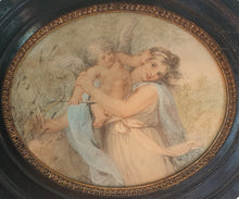 Load image into Gallery viewer, Francesco Bartolozzi R.A. 18th.Century Pencil And Watercolour Drawing Cupid Disarmed By Euphrosne Circa.1790